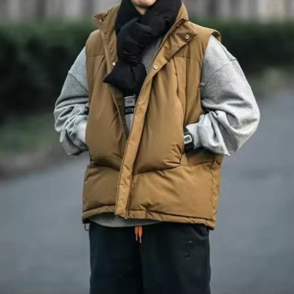 Stand collar padded vest HL2435