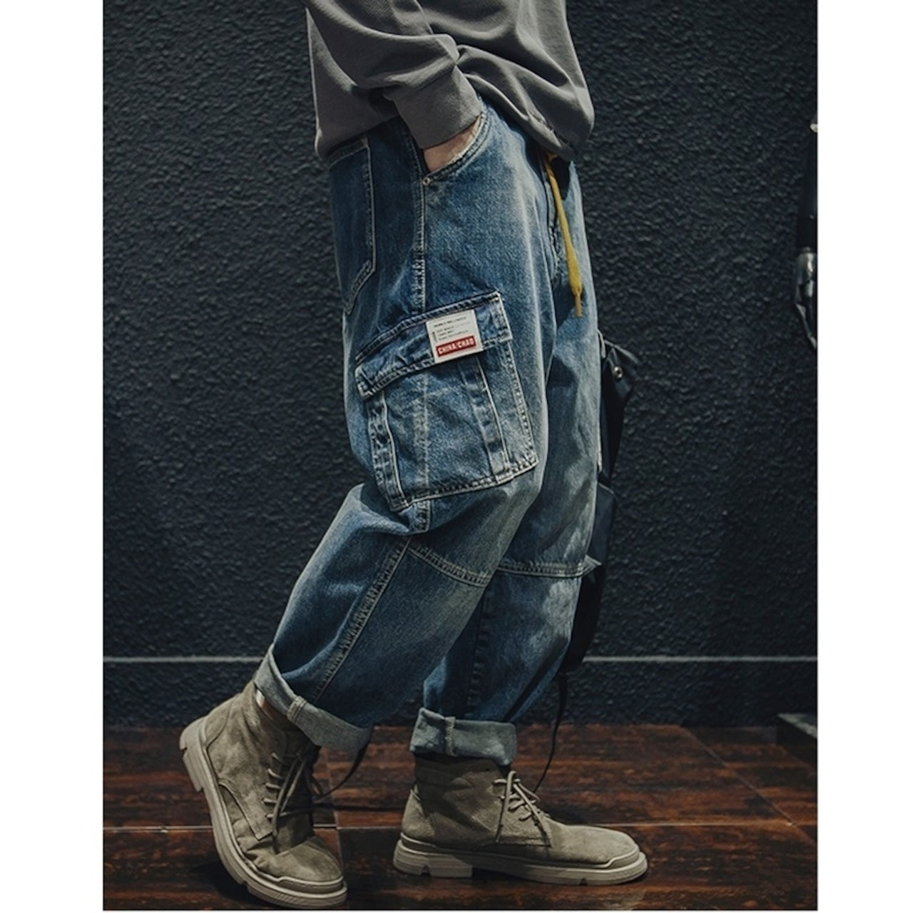 Washed denim jeans HL1538