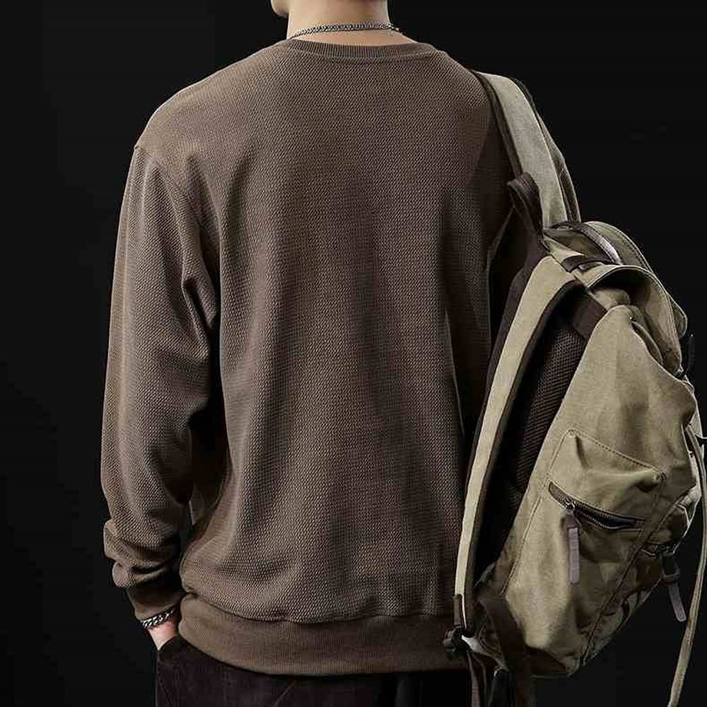 Big size round neck long sleeve tops HL2265