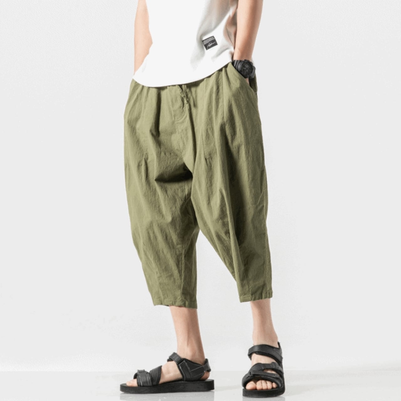 クロップドルーズパンツ HL1611