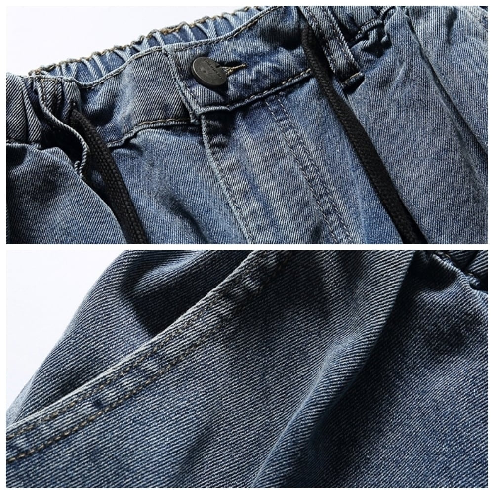 Wide leg casual denim pants HL2373
