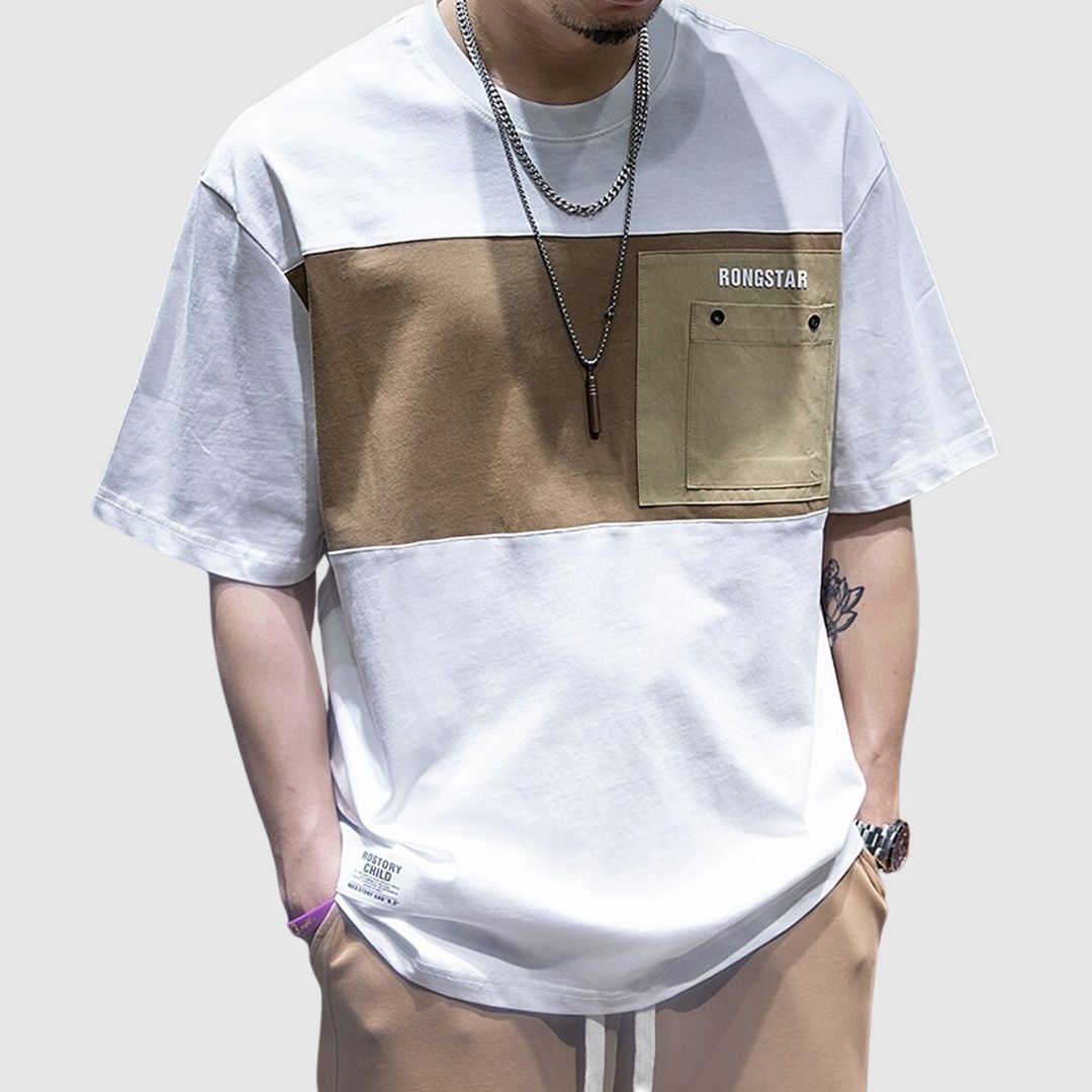 Two-Tone Casual T-Shirt HL1726