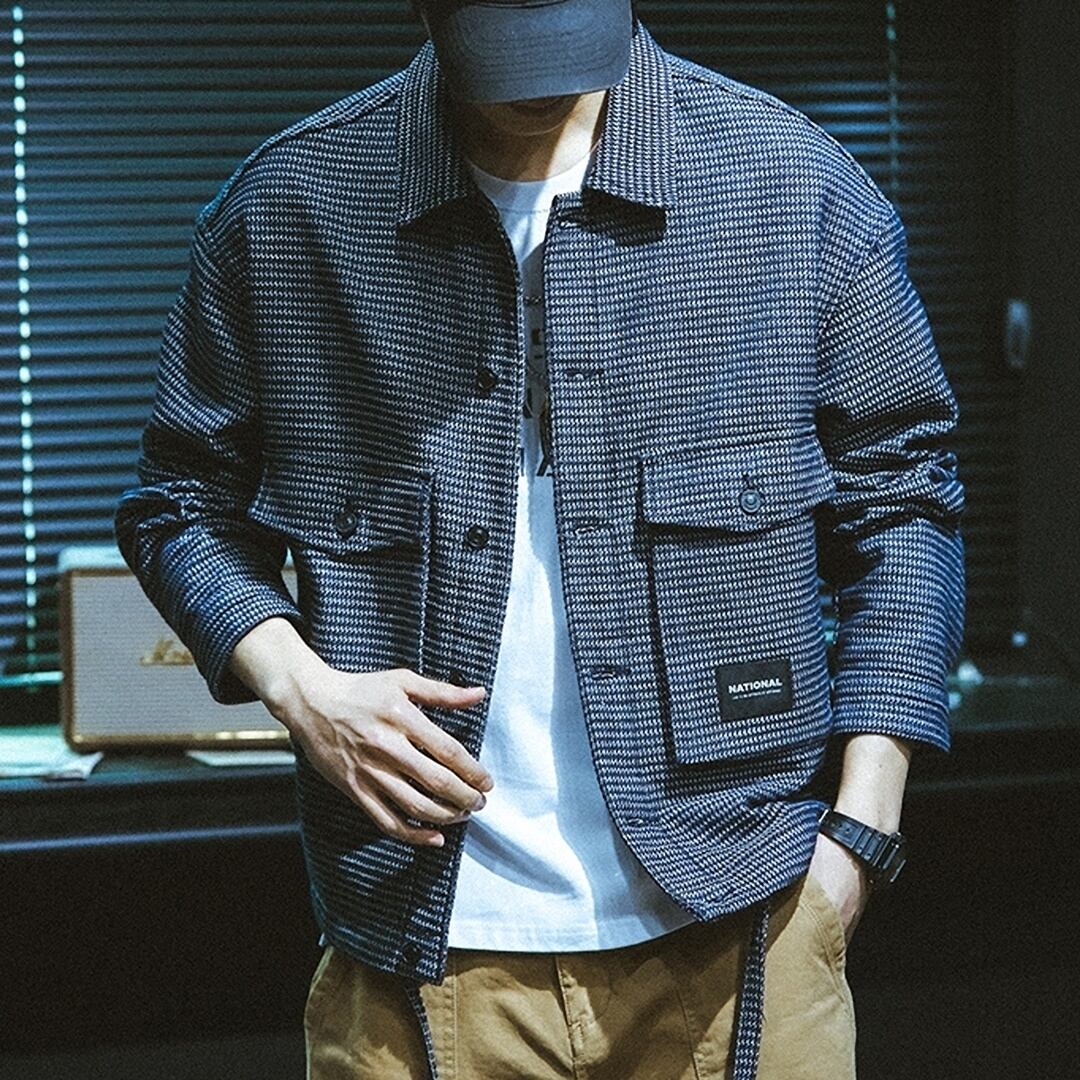 Multi-pocket short jacket HL1905
