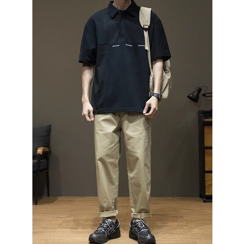Logo print polo shirt HL2037