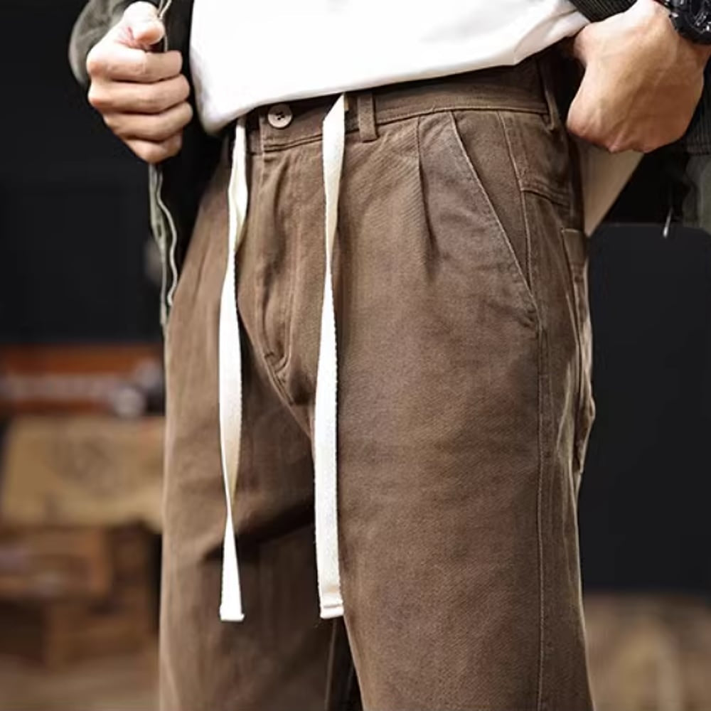 Drawstring straight pants HL2438