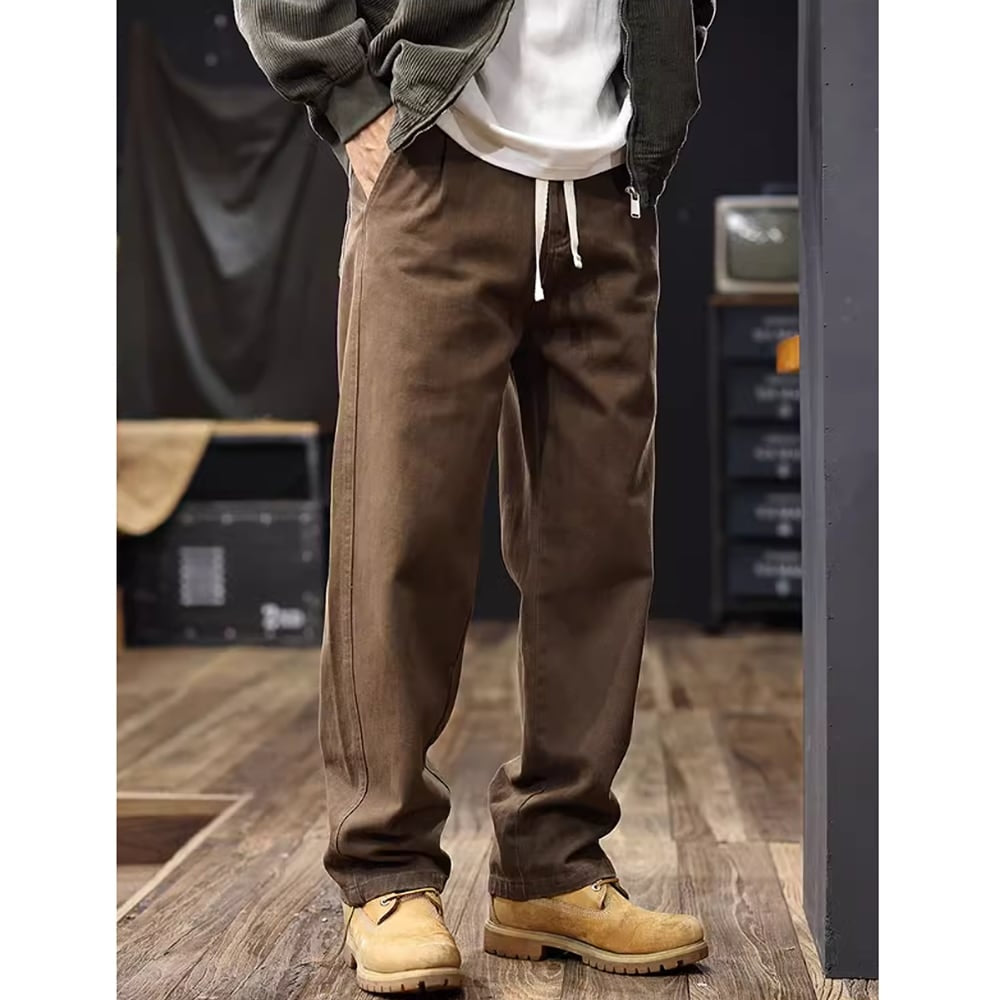 Drawstring straight pants HL2438