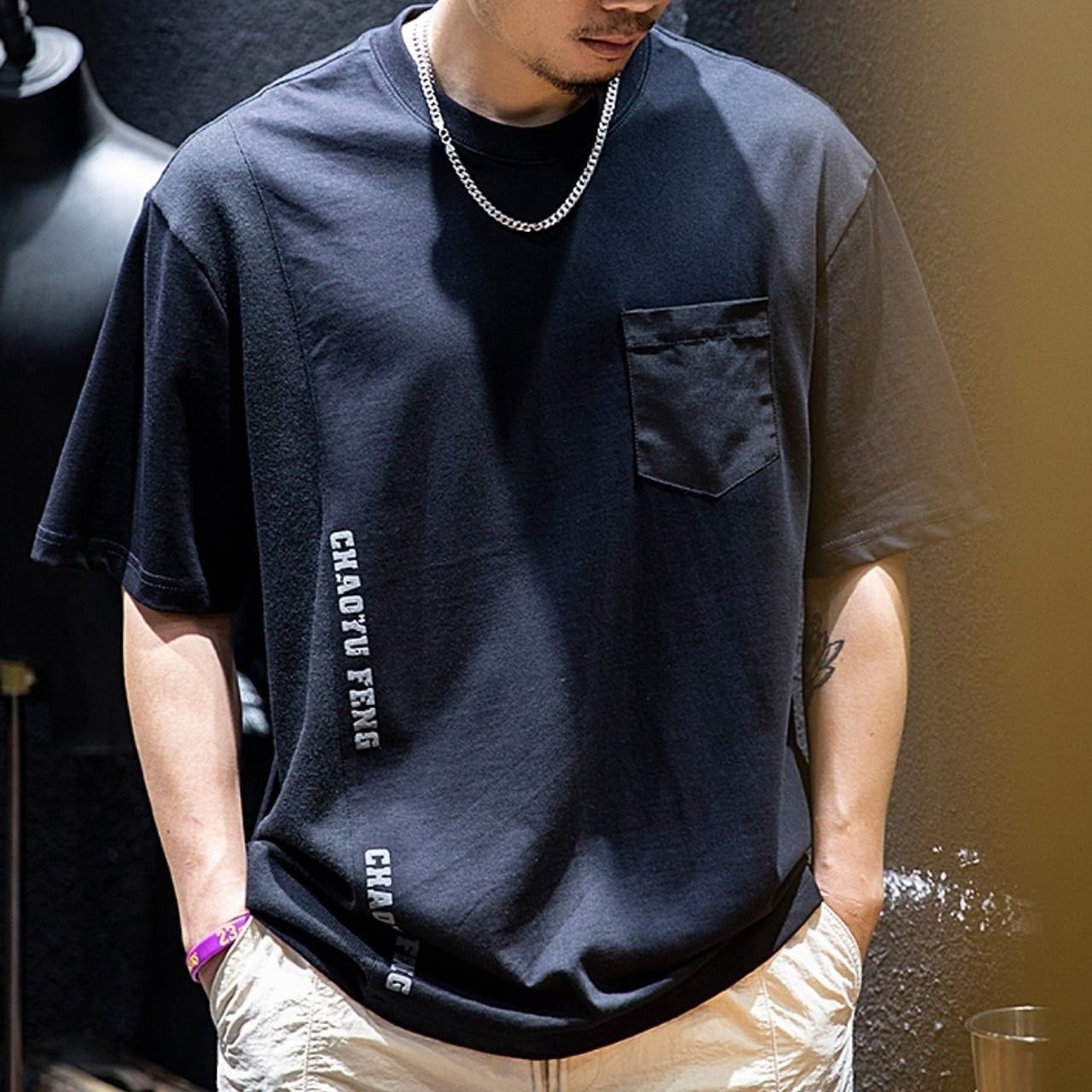 Round Neck Casual T-Shirt HL1725