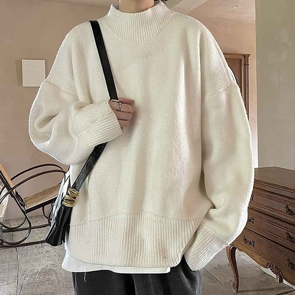 Middle neck knit tops HL2207