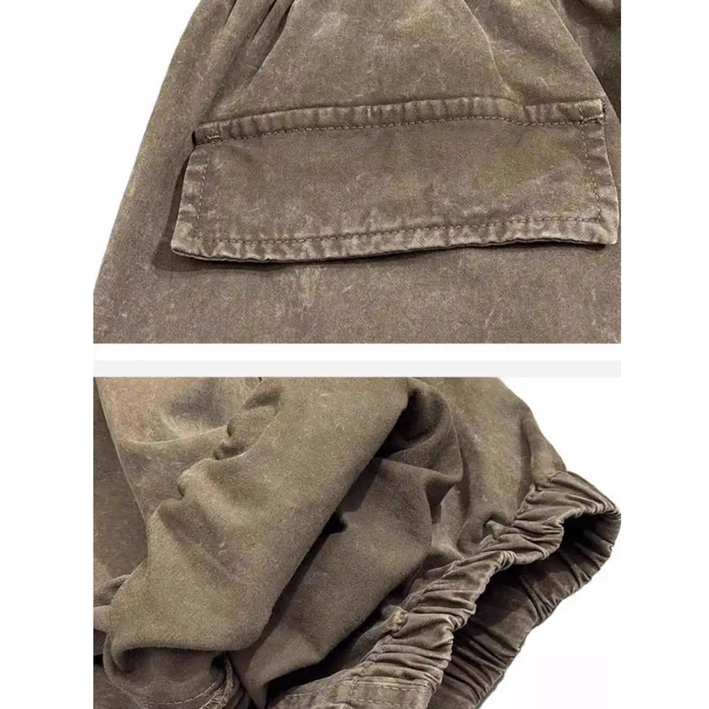 Multi-pocket loose pants HL2436
