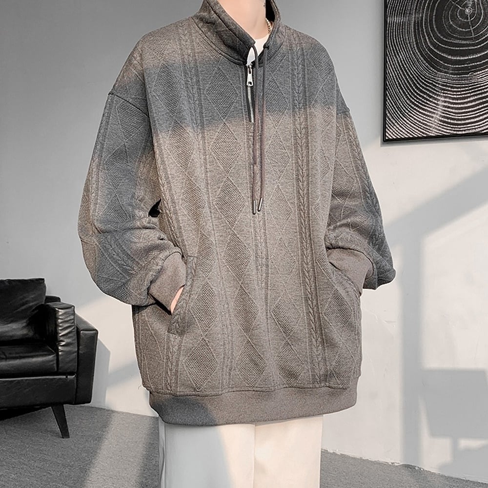 Half zip stand collar tops HL2293