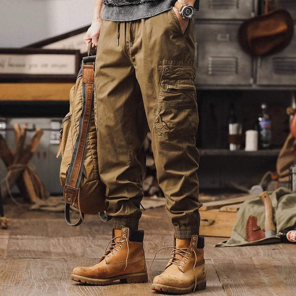 Multi-pocket casual pants HL2392