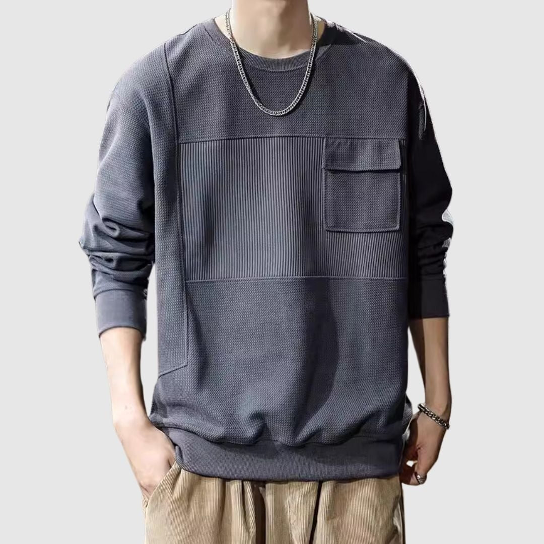 Big size round neck long sleeve tops HL2265