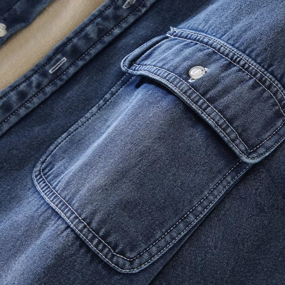 Fleece denim shirt HL2345