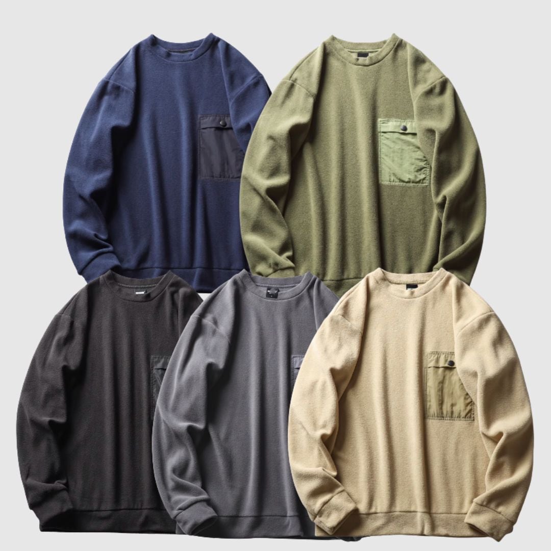 Crew neck fleece tops HL2314