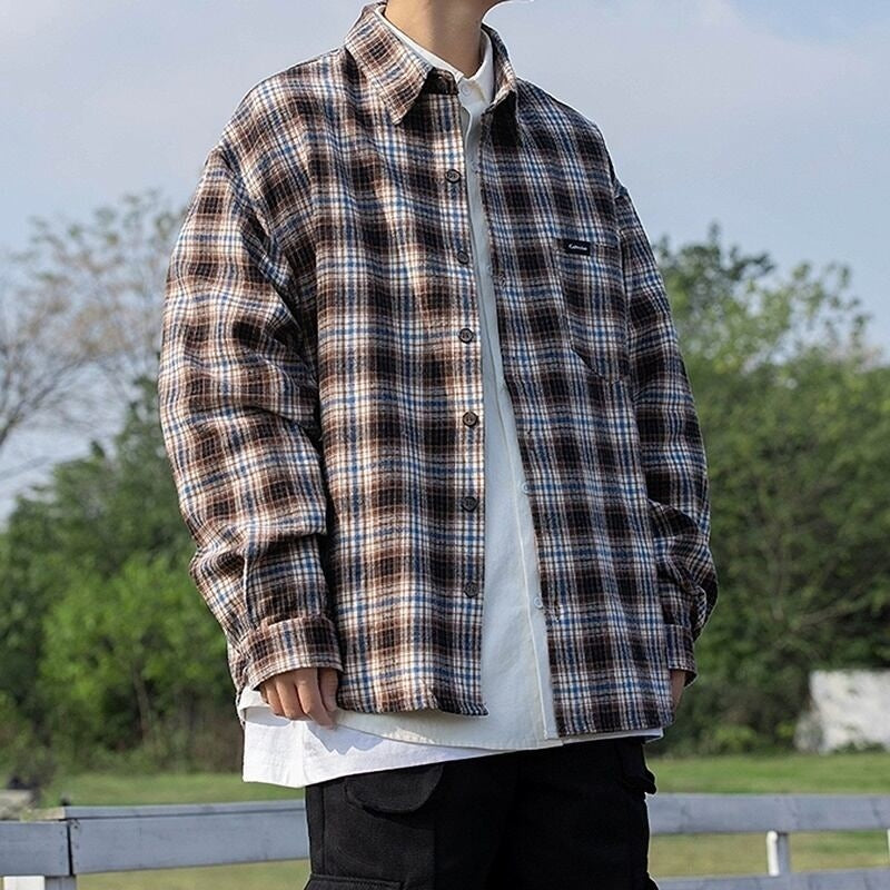 Long sleeve check shirt HL2200