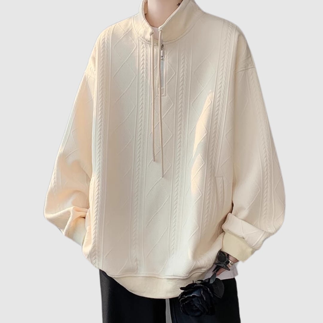 Half zip stand collar tops HL2293