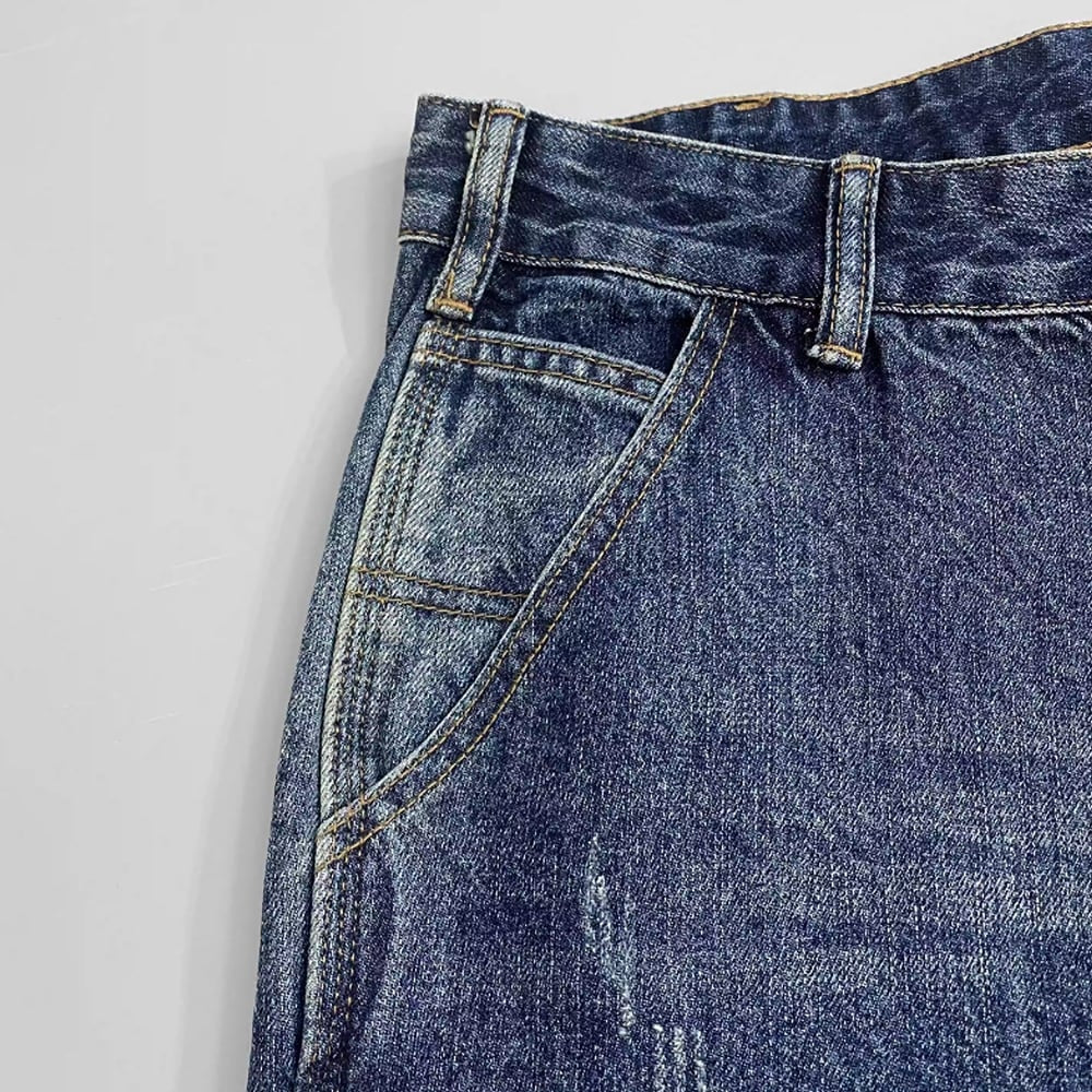 Loose work denim jeans HL2262