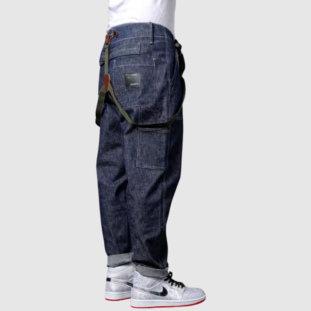 サスペンダー付きデニムパンツ HL1973