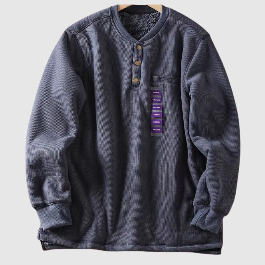 ヘンリーネックワッフルトップス HL1961