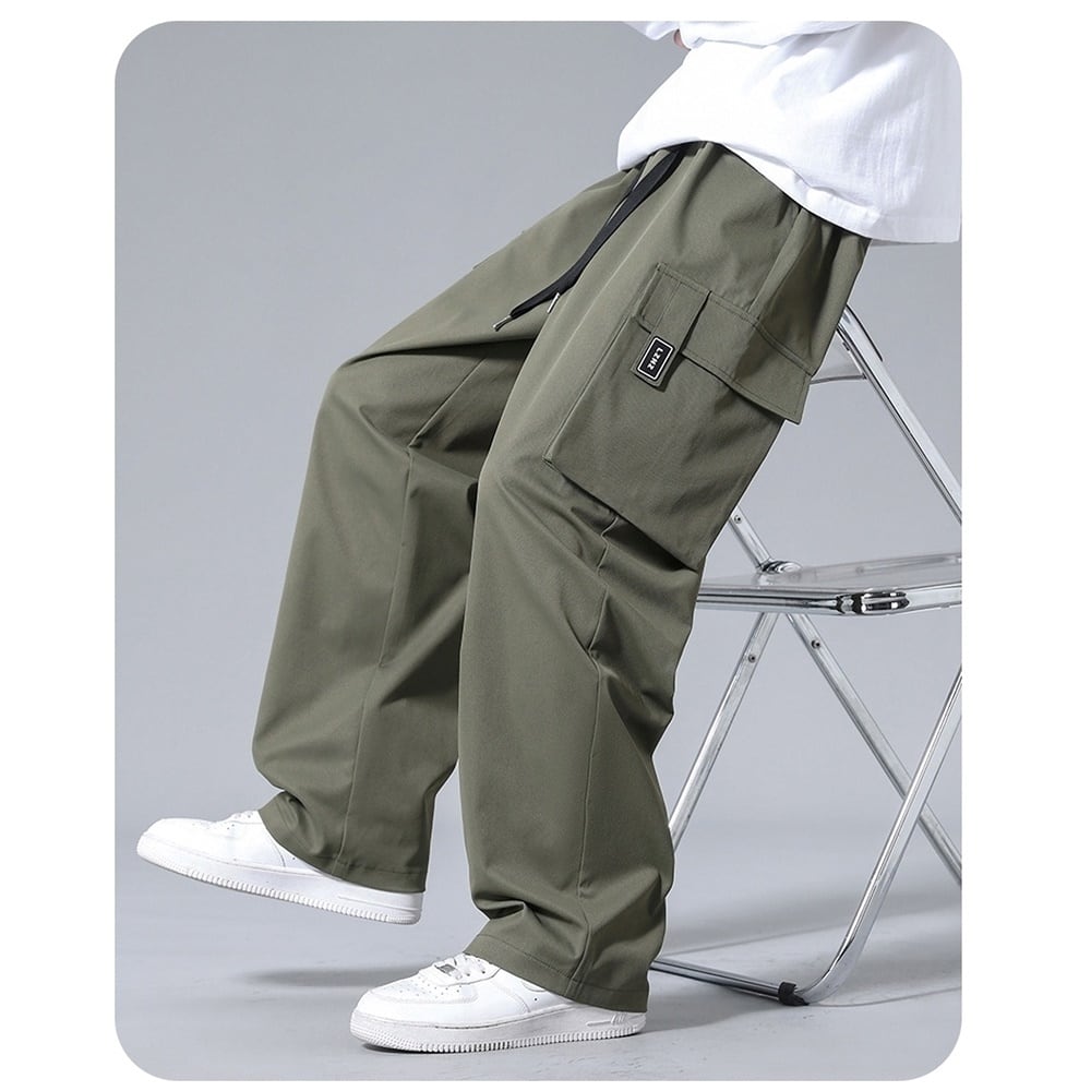 Multi-pocket wide pants HL2297