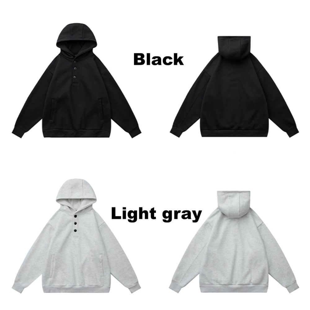 Henley neck hoodie HL2399