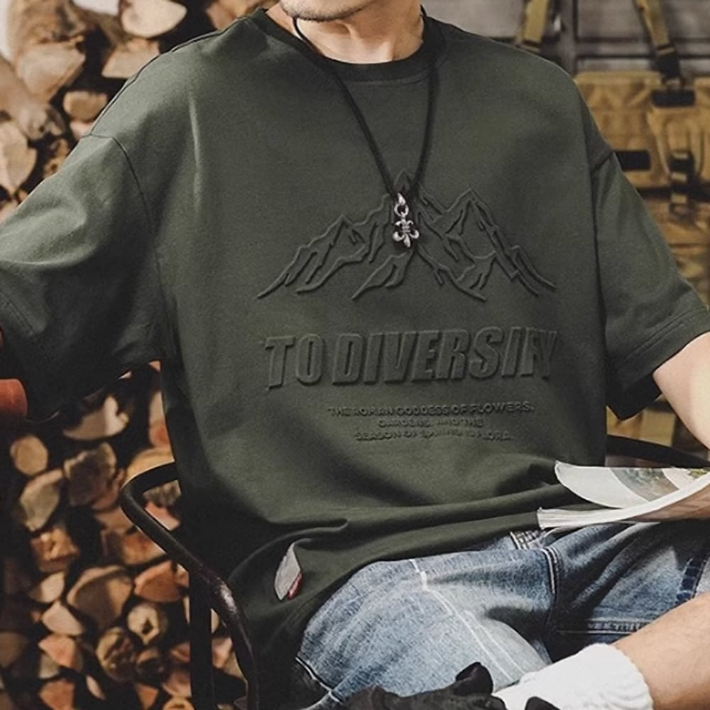 Embossed design T-shirt HL2454