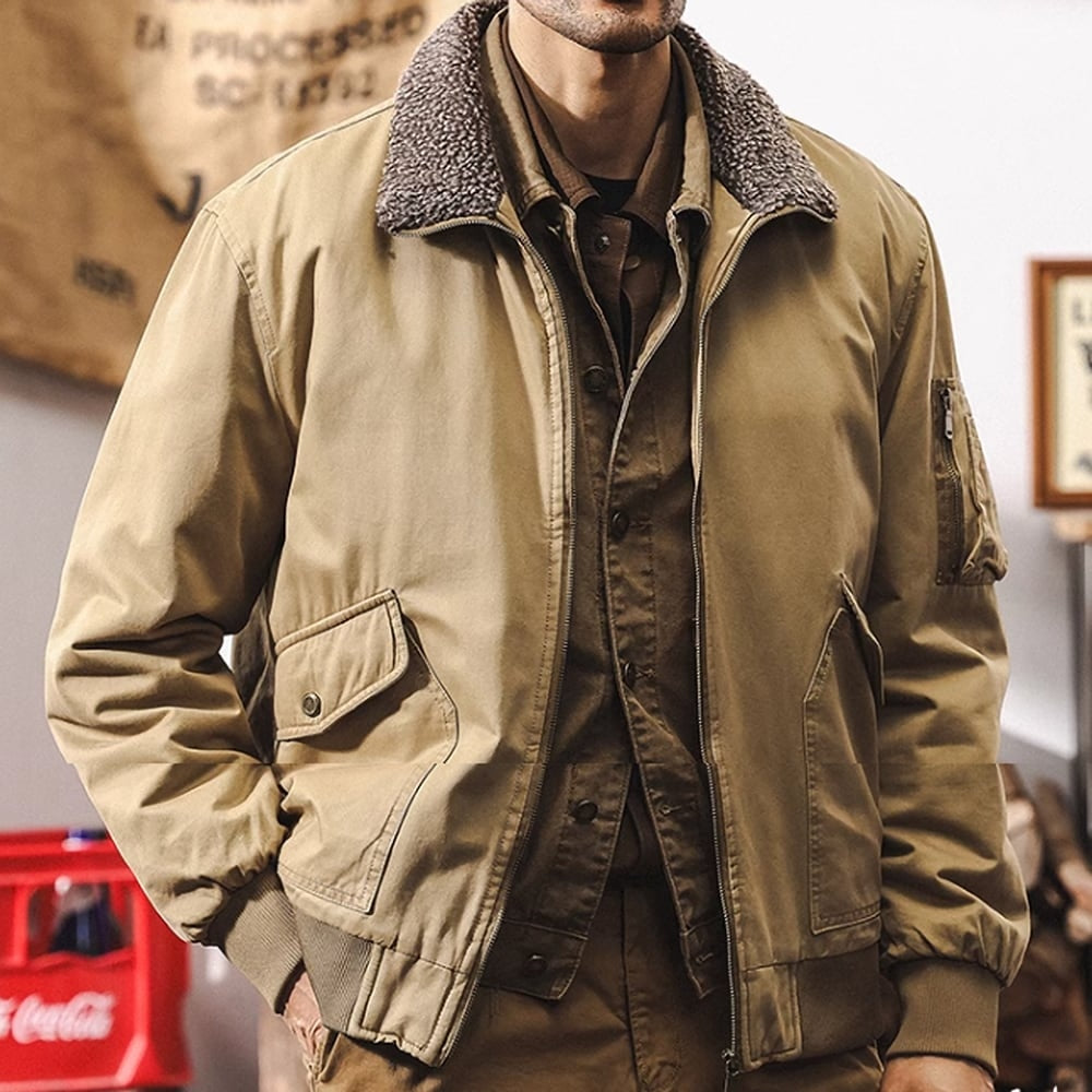Back boa zip up jacket HL2406