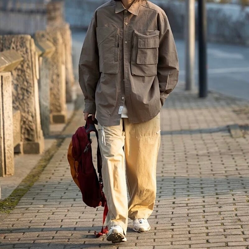 Loose casual straight pants HL2193