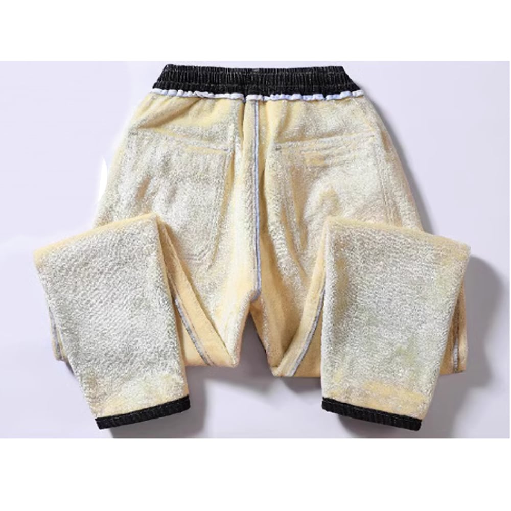 Brushed lining jogger denim pants HL2305