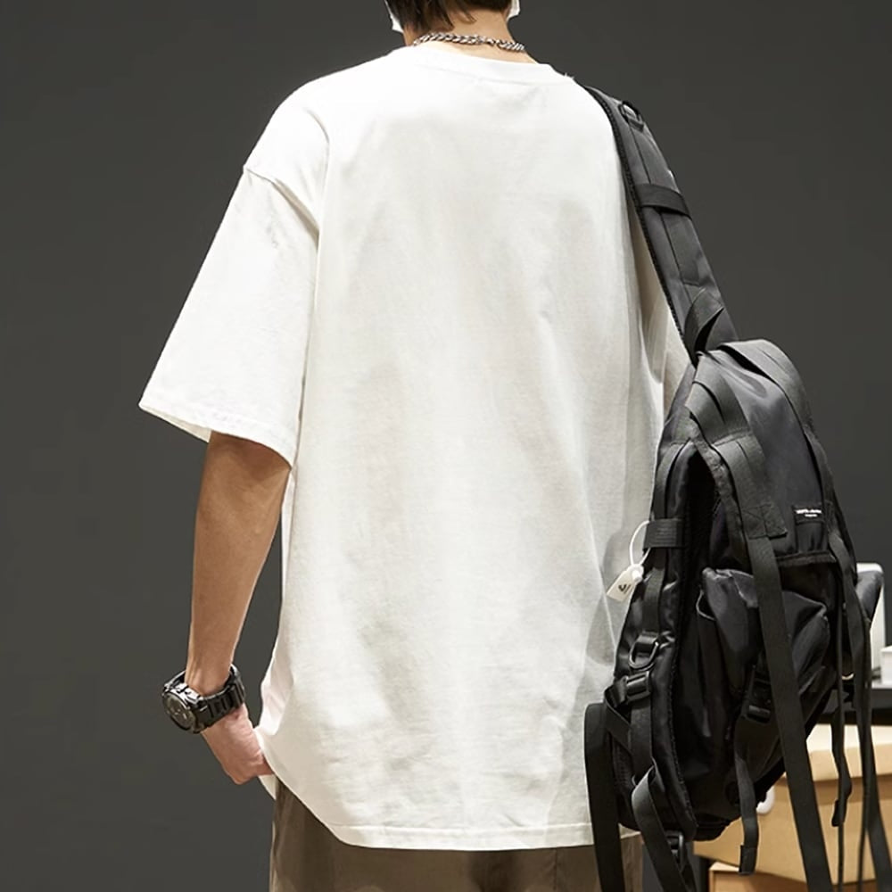 Round neck loose T-shirt HL2457