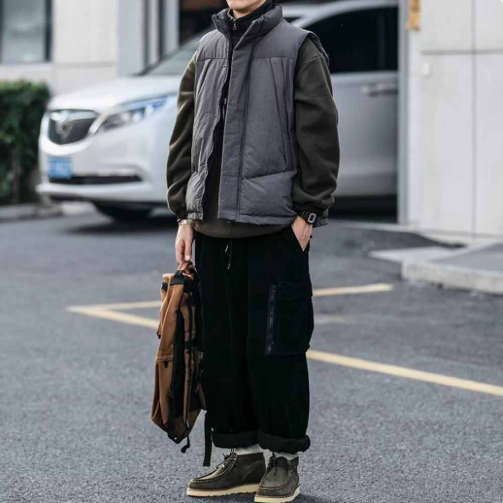 Stand collar padded vest HL2435