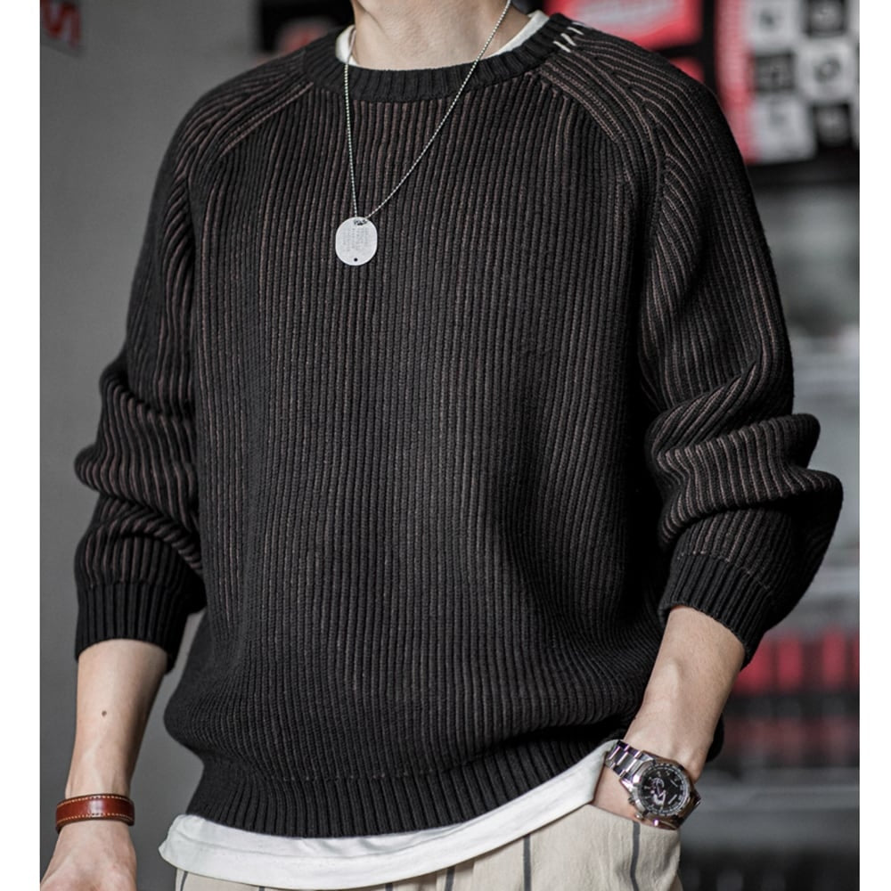 Striped knit tops HL2405