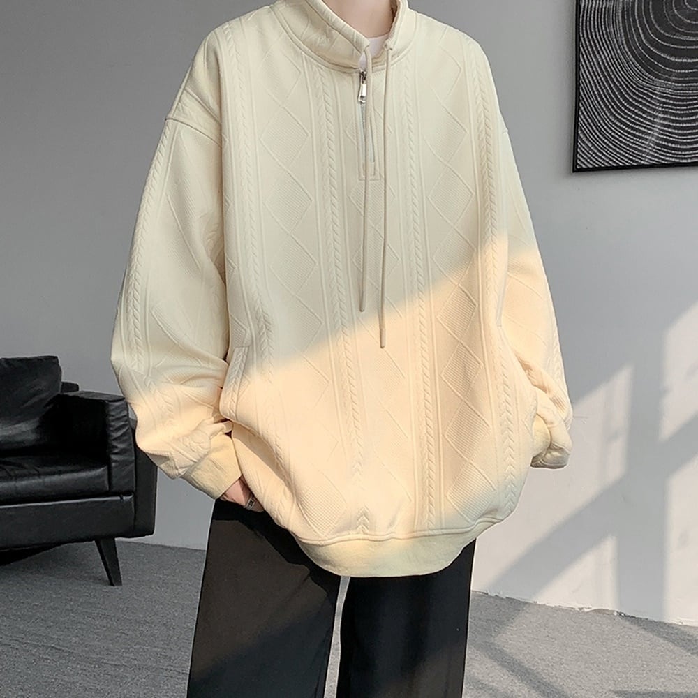 Half zip stand collar tops HL2293