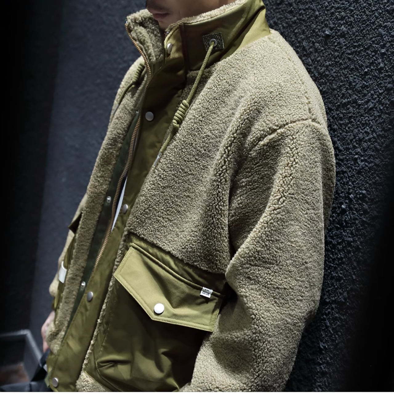 Stand collar boa jacket HL1873