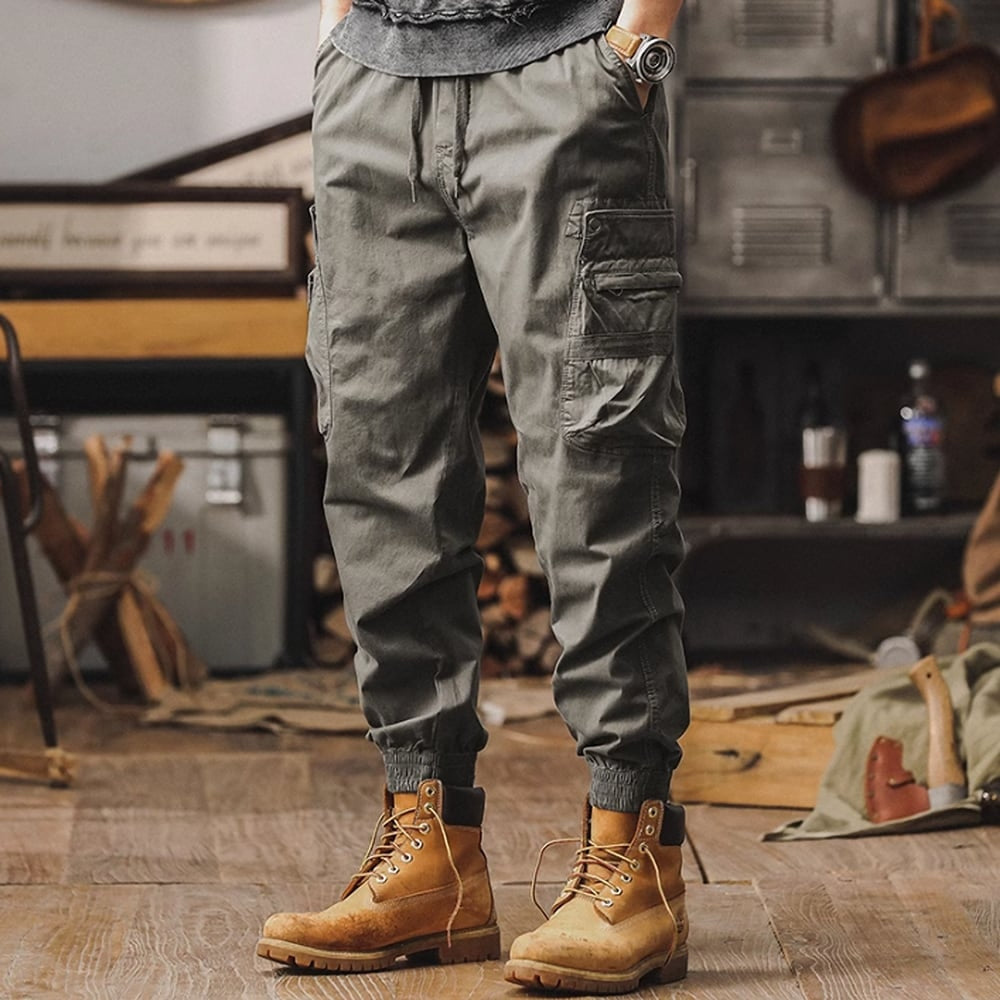 Multi-pocket casual pants HL2392