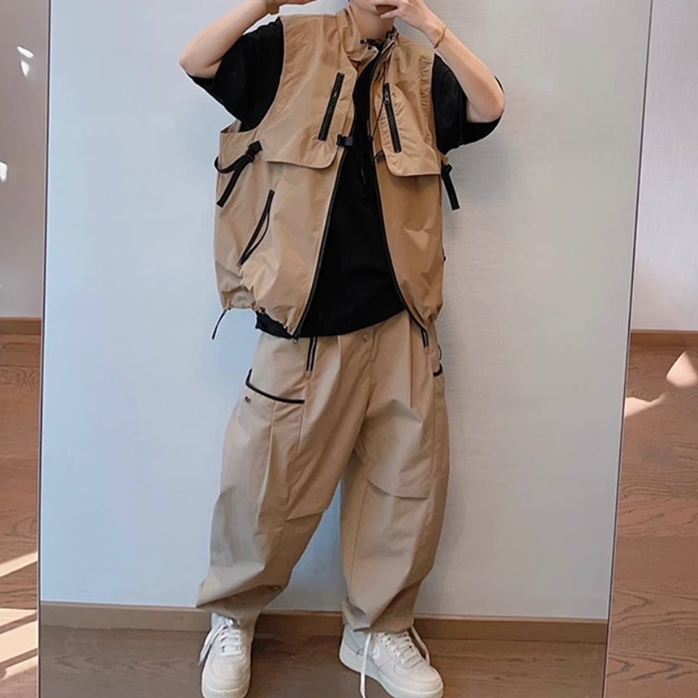 Multi-pocket casual vest HL2434