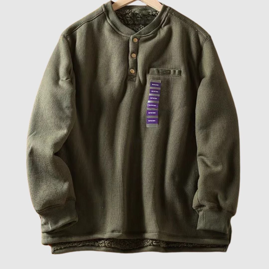 ヘンリーネックワッフルトップス HL1961