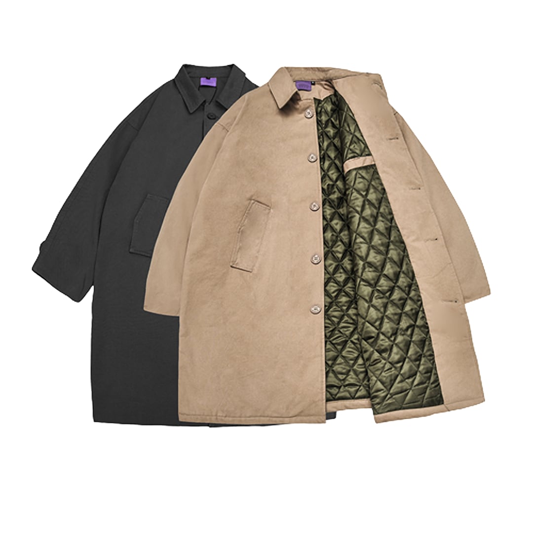 Mid-Length Coat with Quilted Liner HL1893
