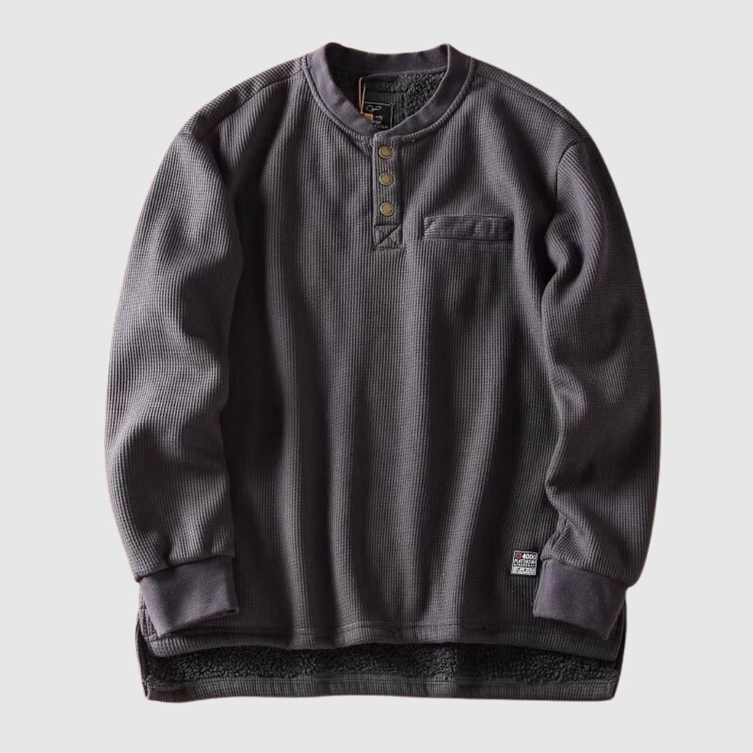 ヘンリーネックワッフルトップス HL1962