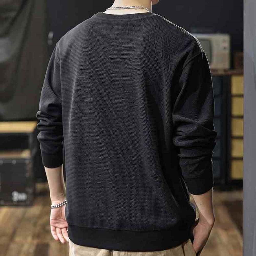 Big size round neck long sleeve tops HL2265