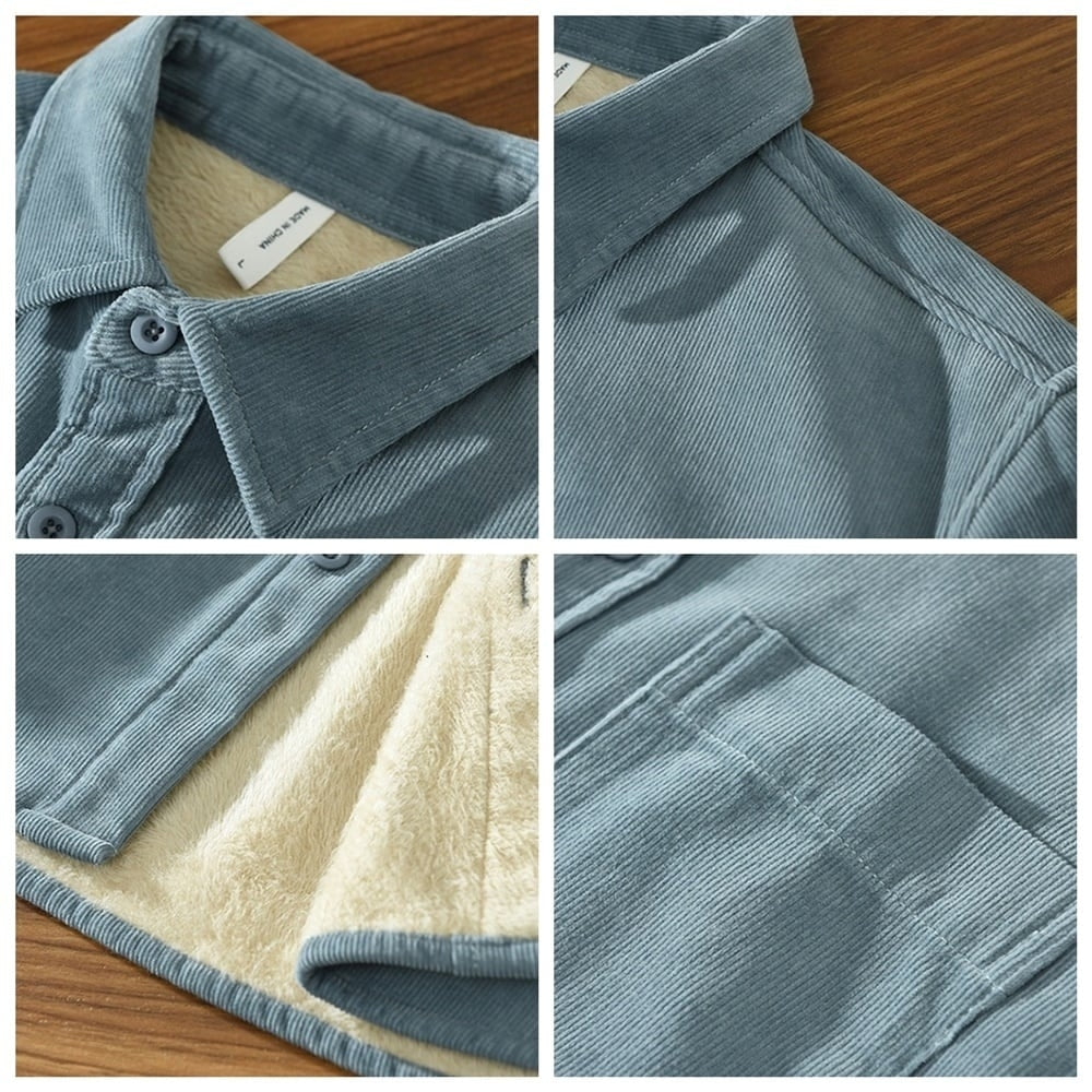 Brushed lining corduroy shirt HL2348