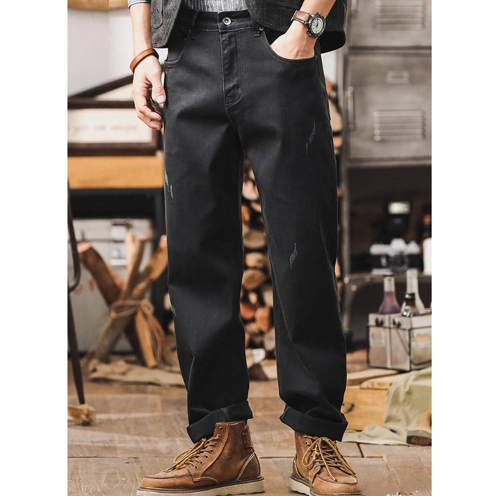 Retro style straight pants HL2377