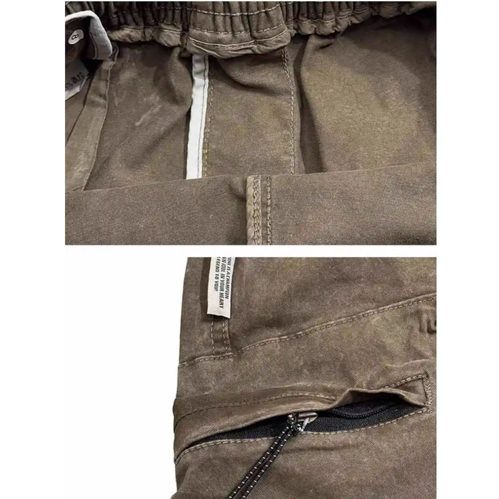 Multi-pocket loose pants HL2436