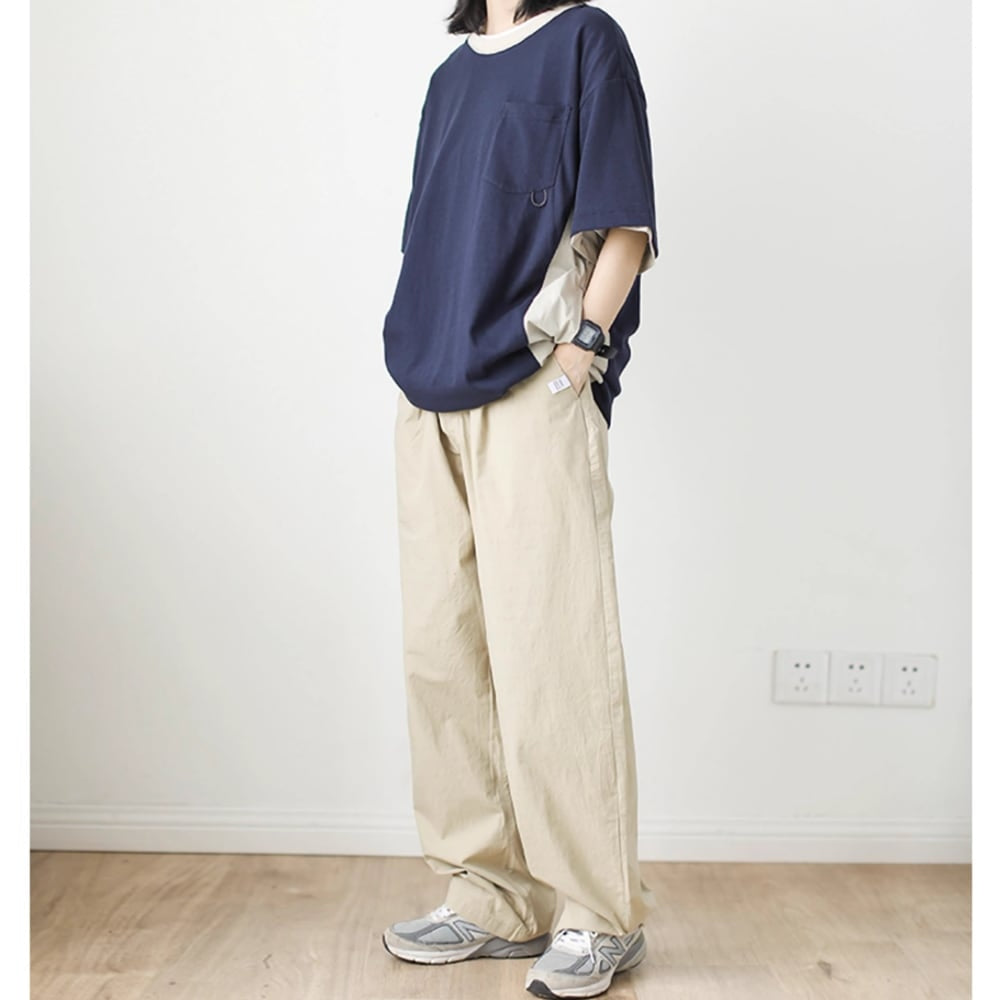 Loose straight pants HL2395