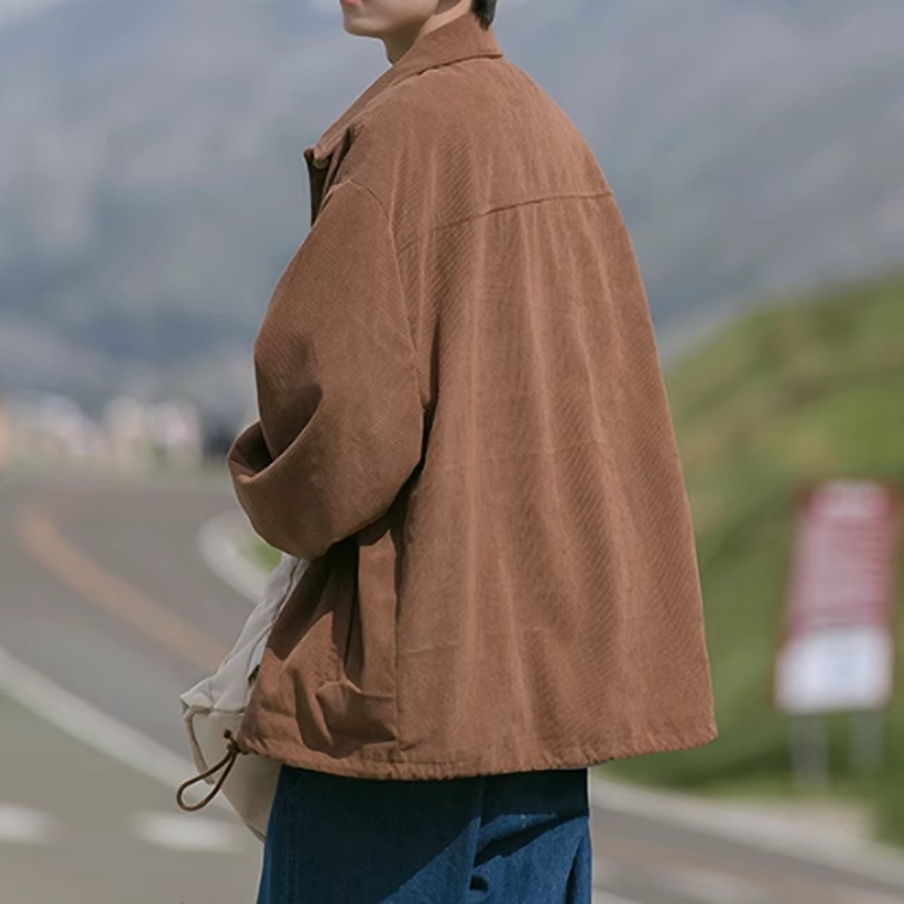 Corduroy loose jacket HL1848