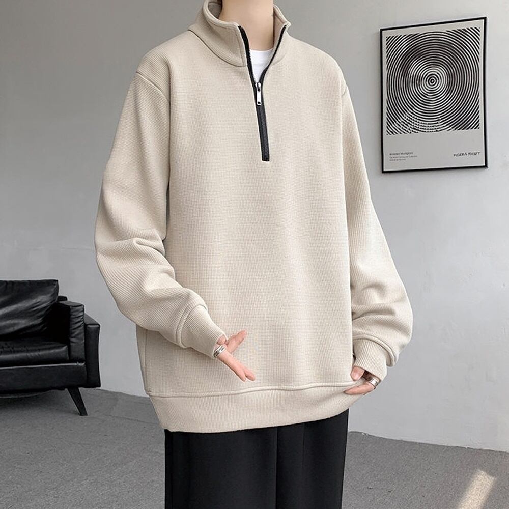 Stand collar half zip tops HL2319