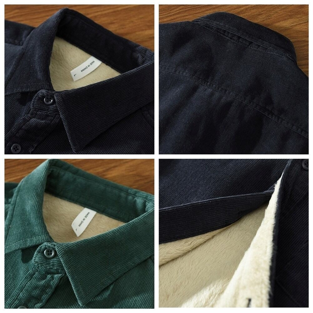 Brushed lining corduroy shirt HL2348