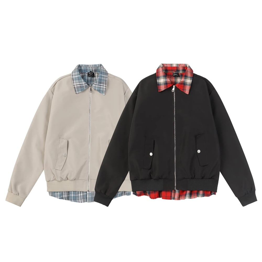 Faux layered jacket HL2441