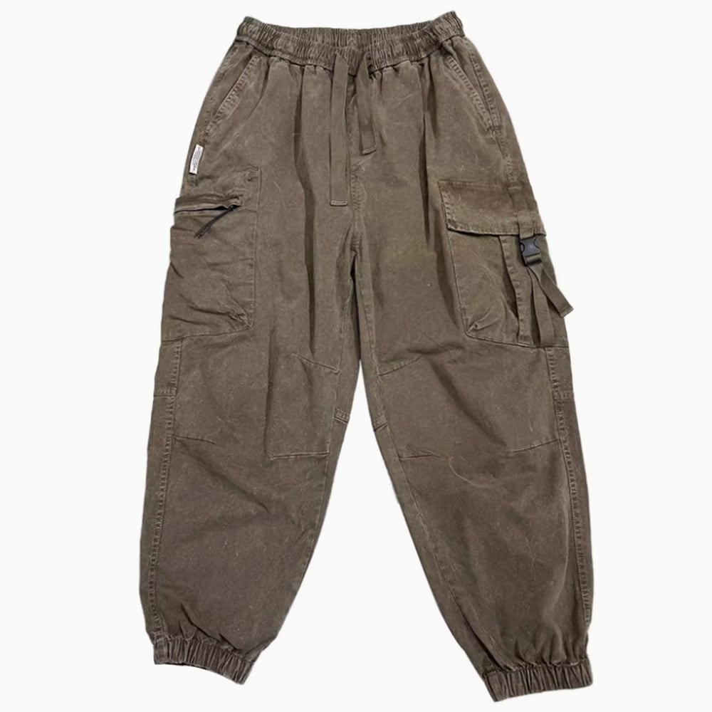Multi-pocket loose pants HL2436