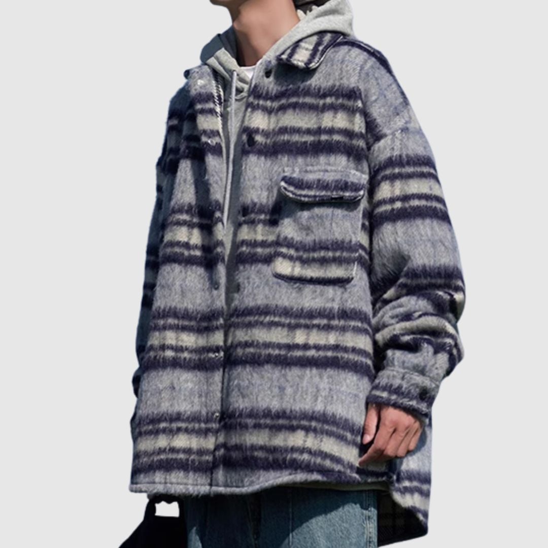 Plaid shirt jacket HL2302